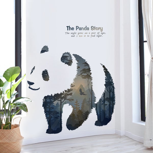 Fali öntapadó 3D dekoráció pandával