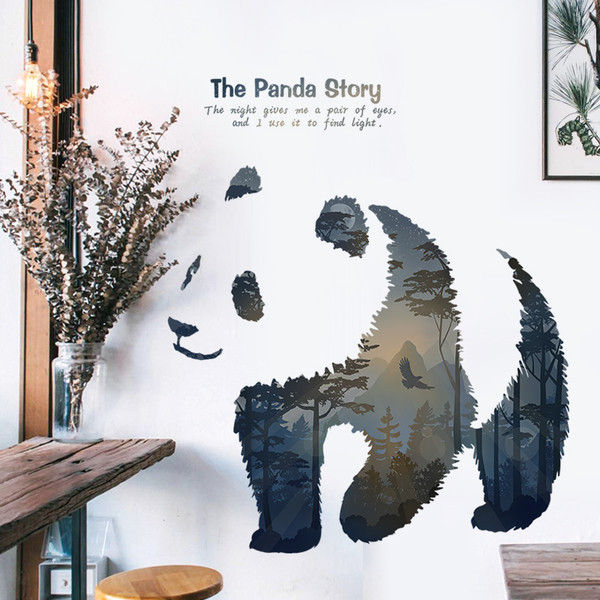Fali öntapadó 3D dekoráció pandával