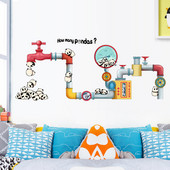 Öntapadó faldísz pandákkal és különféle elemekkel