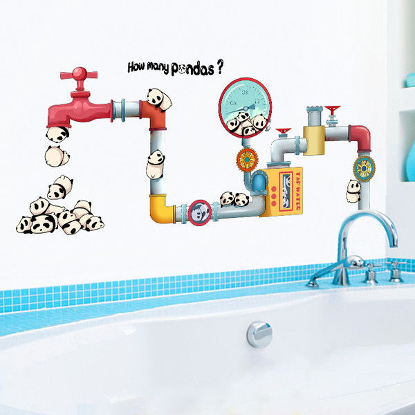 Öntapadó faldísz pandákkal és különféle elemekkel