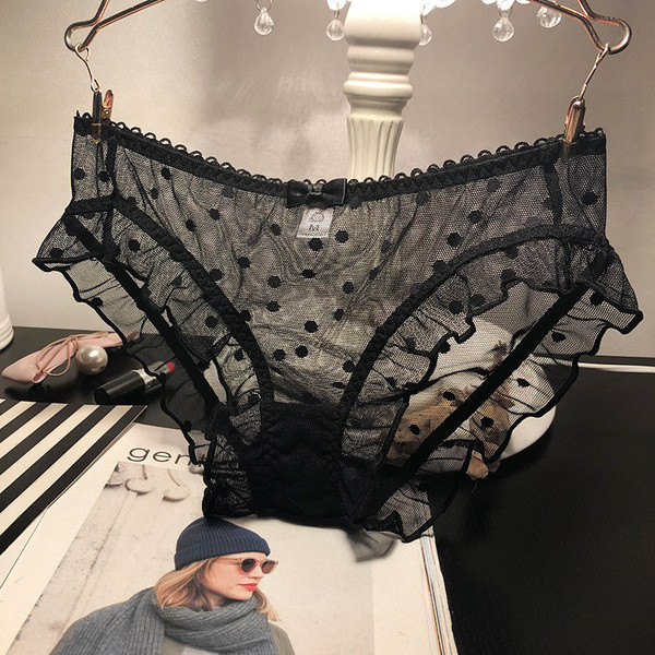 Pöttyös női bikini szalaggal és szalaggal