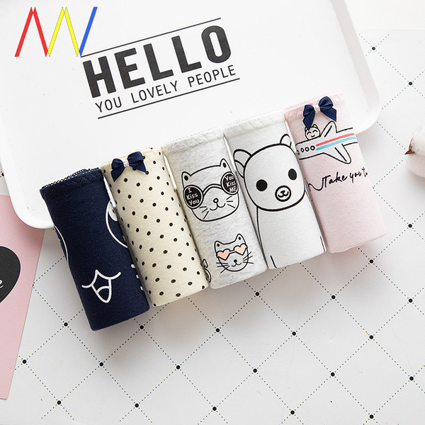 Női pamut bikini színes nyomattal