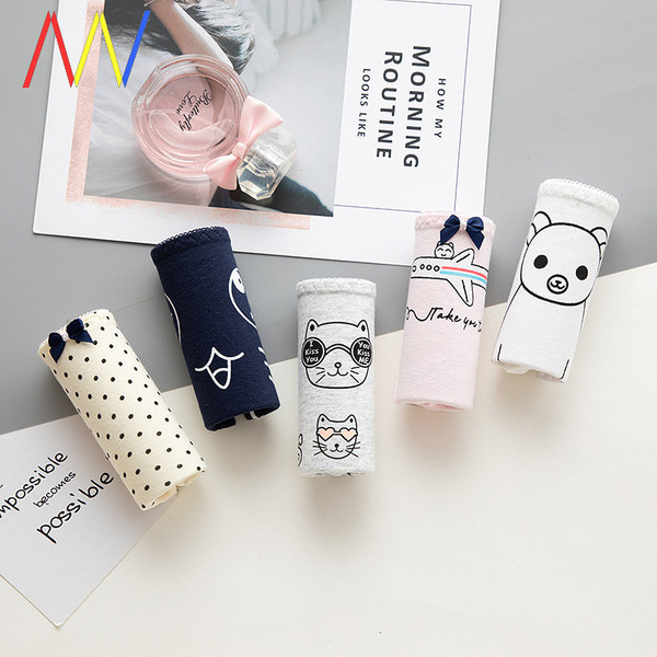 Női pamut bikini színes nyomattal