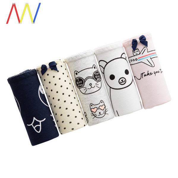 Női pamut bikini színes nyomattal