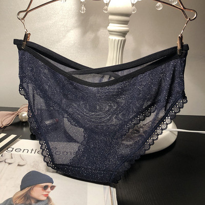 Γυναικεία μπικίνι με γυαλιστερό εφέ και δαντέλα