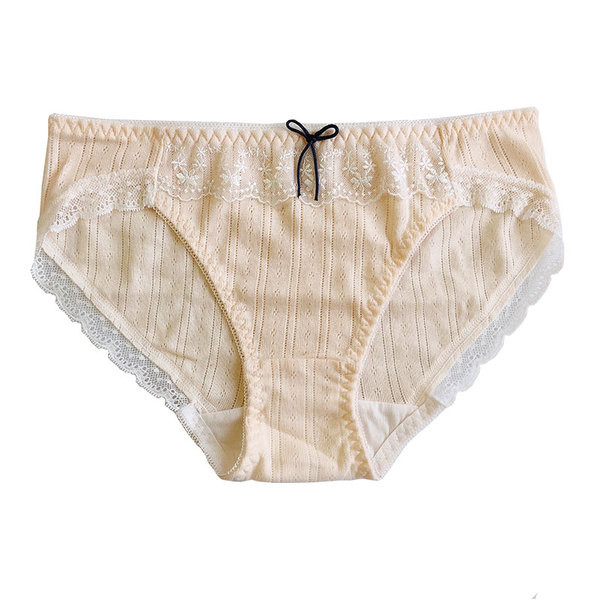 Női pamut bikini csipkével