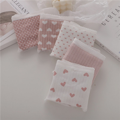 Női pamut bikini színes nyomattal - négy darabból álló szett