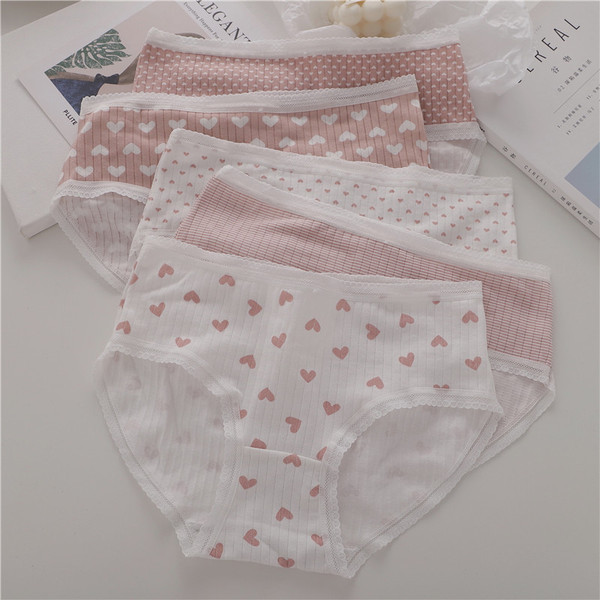 Női pamut bikini színes nyomattal - négy darabból álló szett