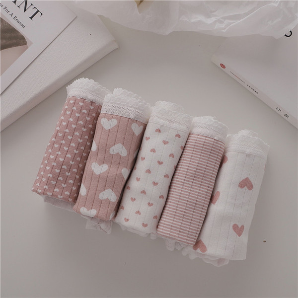 Női pamut bikini színes nyomattal - négy darabból álló szett