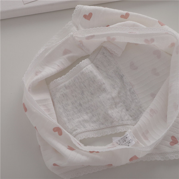 Női pamut bikini színes nyomattal - négy darabból álló szett