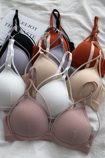 Γυναικείο βαμβακερό σουτιέν με ρυθμιζόμενους τιράντες