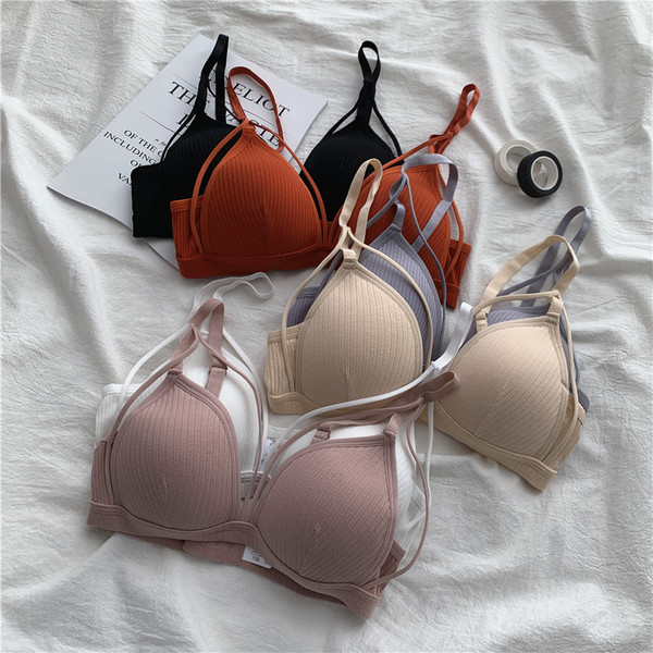 Γυναικείο βαμβακερό σουτιέν με ρυθμιζόμενους τιράντες