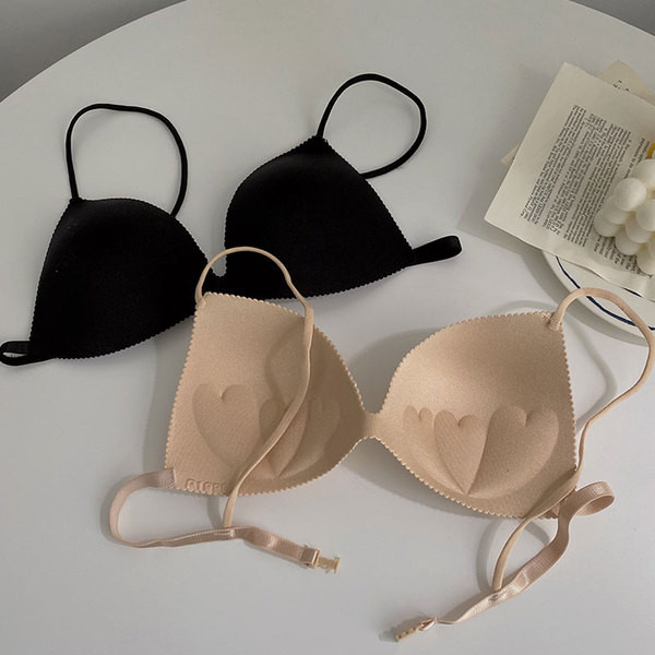 Sima női melltartó háromszög alakú, vékony pántokkal