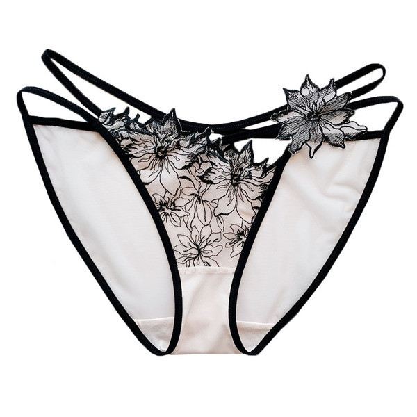 Női bikini hálóval és virágokkal