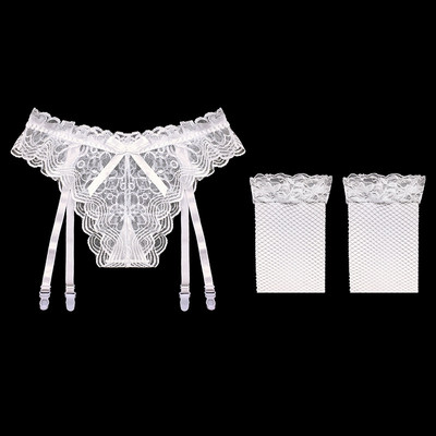 Női csipke szett szalaggal