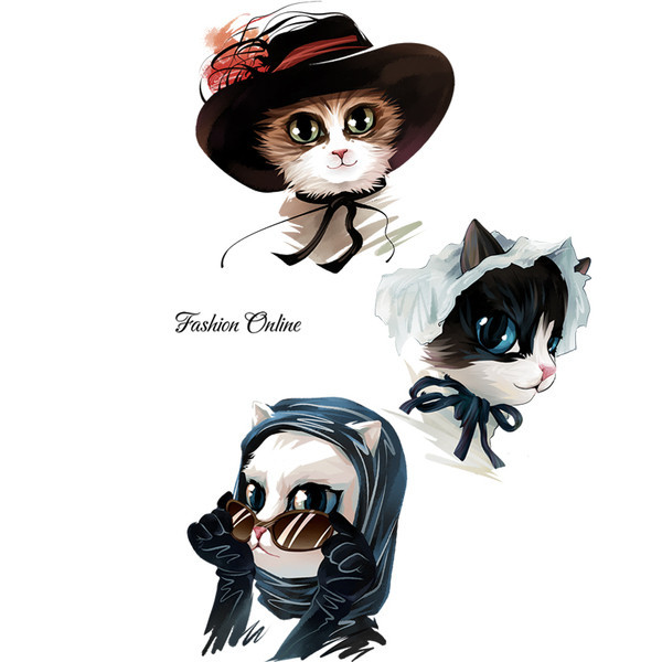 Öntapadó matrica macskákkal