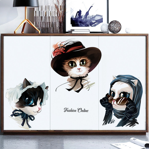 Öntapadó matrica macskákkal