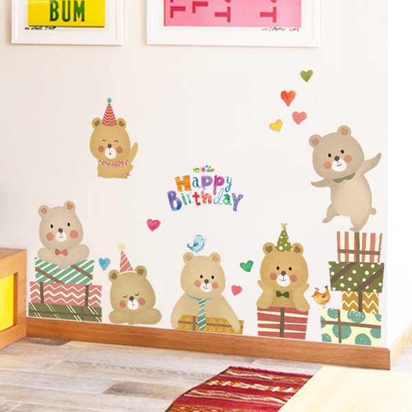 Zidna naljepnica sa životinjama i natpisom za dječju sobu