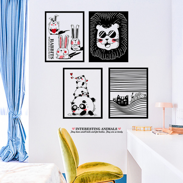 Faldísz felirattal és állatokkal képekkel