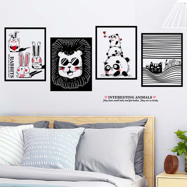 Faldísz felirattal és állatokkal képekkel