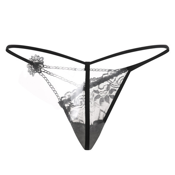 Női tanga hímzéssel és 3D elemmel