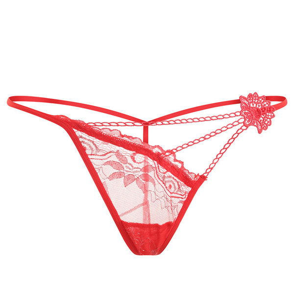 Női tanga hímzéssel és 3D elemmel