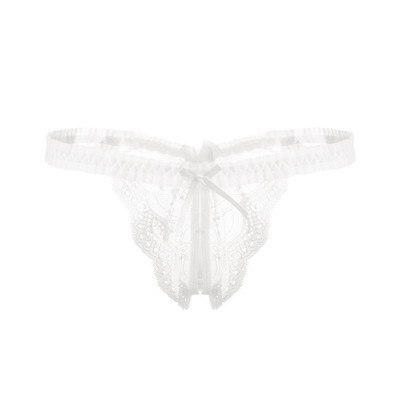 Átlátszó női tanga szalaggal