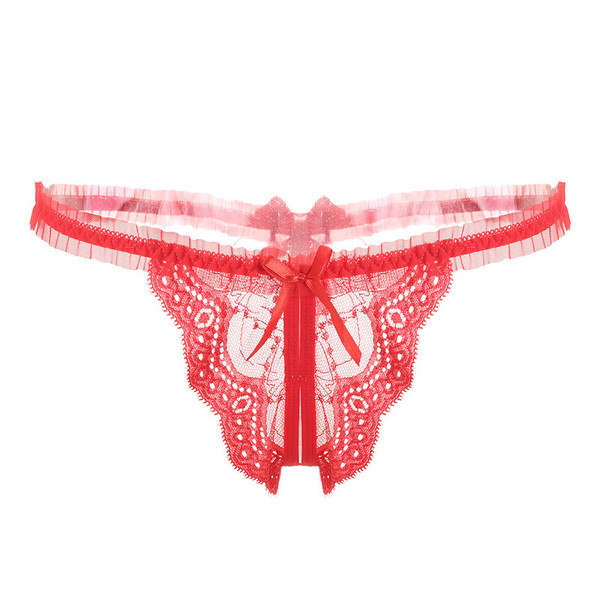 Átlátszó női tanga szalaggal