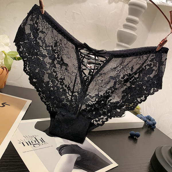 Ženski čipkasti bikini s vezicama