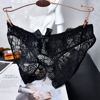 Γυναικεία δαντελένια  μπικίνι με άνιγμα και κορδέλα