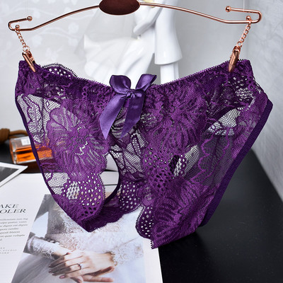 Γυναικεία δαντελένια  μπικίνι με άνιγμα και κορδέλα