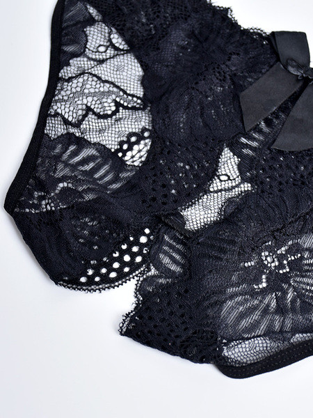 Γυναικεία δαντελένια  μπικίνι με άνιγμα και κορδέλα