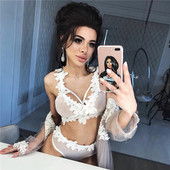 Γυναικείο σετ από δύο μέρη με τρισδιάστατα στοιχεία