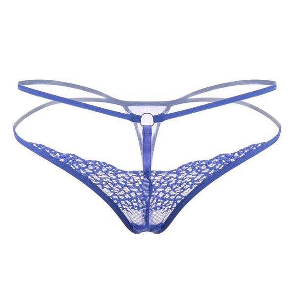 Átlátszó női tanga csipkével