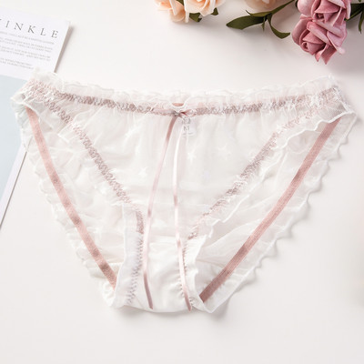 Női csipke bikini alacsony derékkal és szalaggal