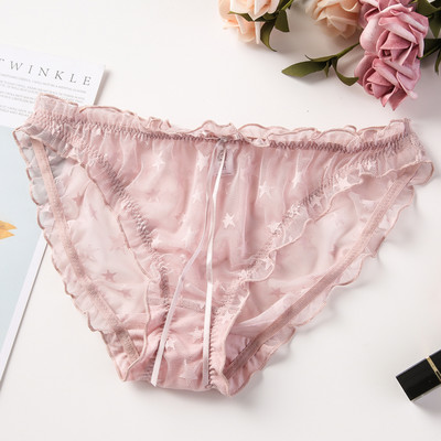 Női csipke bikini alacsony derékkal és szalaggal