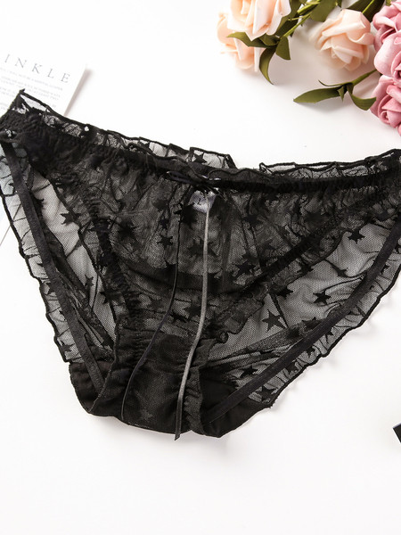 Női csipke bikini alacsony derékkal és szalaggal