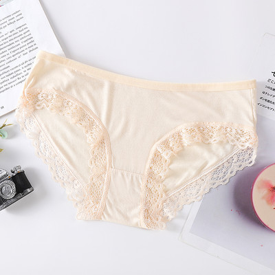 Γυναικείο βαμβακερό μπικίνι με δαντέλα