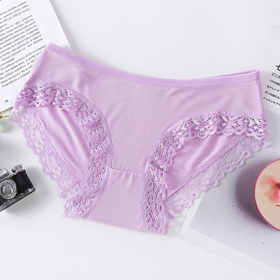 Γυναικείο βαμβακερό μπικίνι με δαντέλα