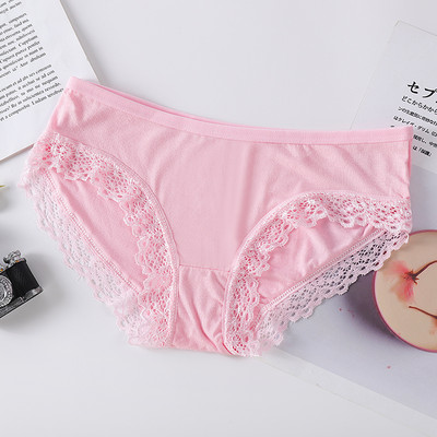 Γυναικείο βαμβακερό μπικίνι με δαντέλα