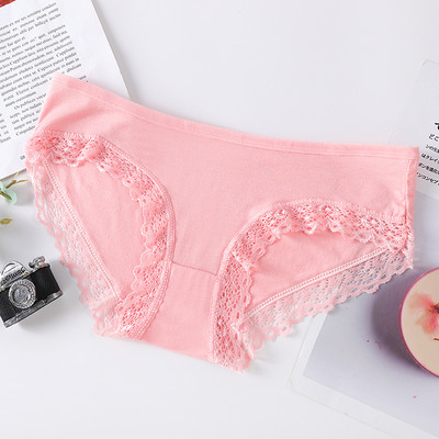 Γυναικείο βαμβακερό μπικίνι με δαντέλα