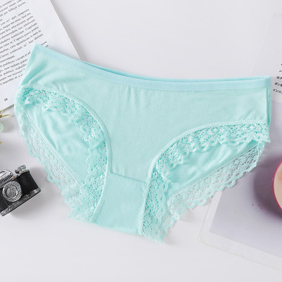 Γυναικείο βαμβακερό μπικίνι με δαντέλα