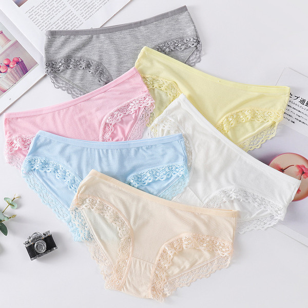 Γυναικείο βαμβακερό μπικίνι με δαντέλα