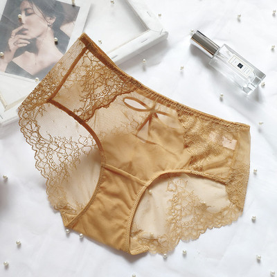 Διαφανές γυναικείο μπικίνι με κοψίματα και δαντέλα