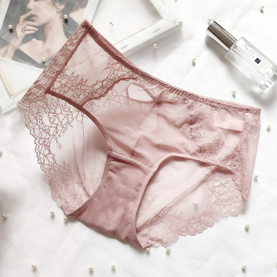 Διαφανές γυναικείο μπικίνι με κοψίματα και δαντέλα