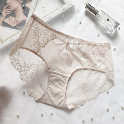 Διαφανές γυναικείο μπικίνι με κοψίματα και δαντέλα