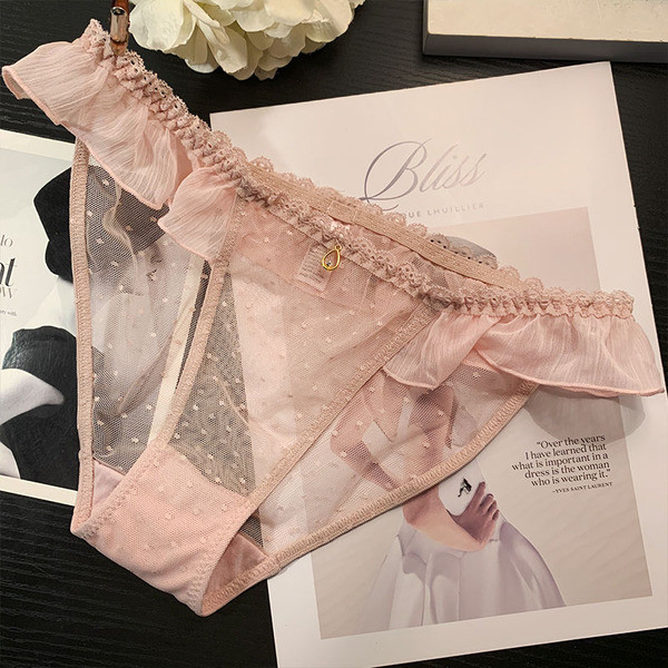 Pöttyös női bikini fém elemmel és fürtökkel