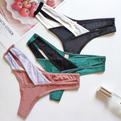 Γυναικεία στρινγκ δύο χρωμάτων με στάνταρ μέση