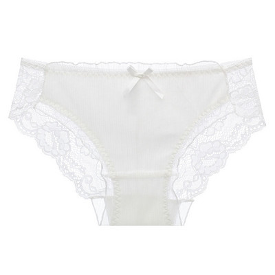 Női pamut bikini szalaggal és csipkével