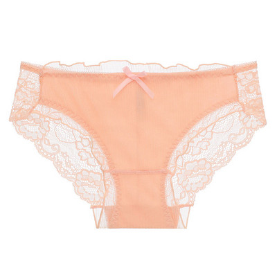 Női pamut bikini szalaggal és csipkével